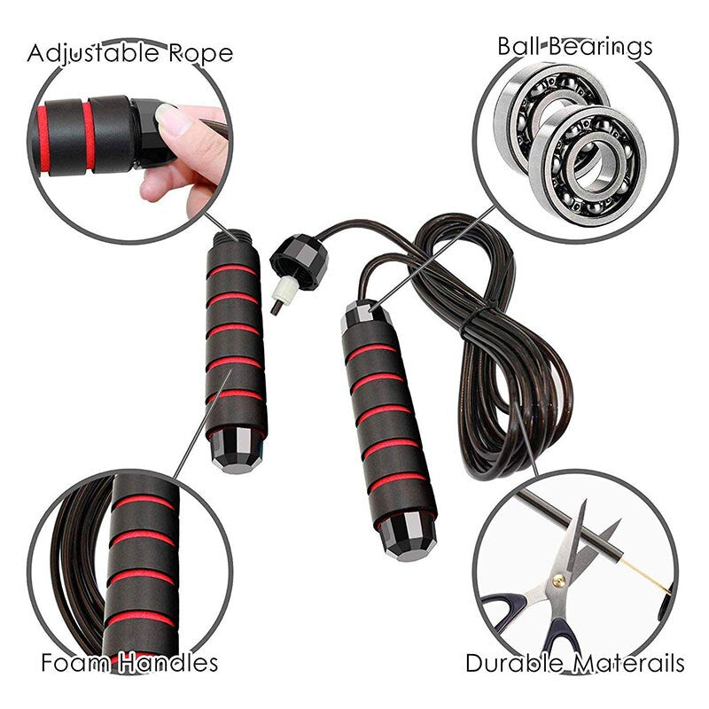 Skipping Rope Speed Weighted Jump Rope Workout Training Gear Adjustable Steel Wire Home Gym Fitness Boxing Equipment