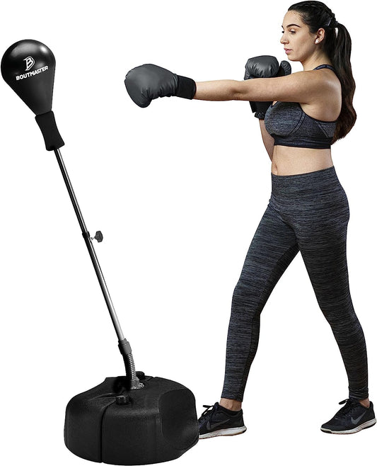 Punching Bag with Stand, Boxing Bag for Teens & Adults - Height Adjustable - Speed Bag for Training, Boxing Equipment, Stress Relief & Fitness